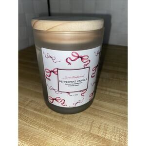 Scentsational Peppermint Vanilla Candle Glass Jar Coconut Beeswax Blend 11oz